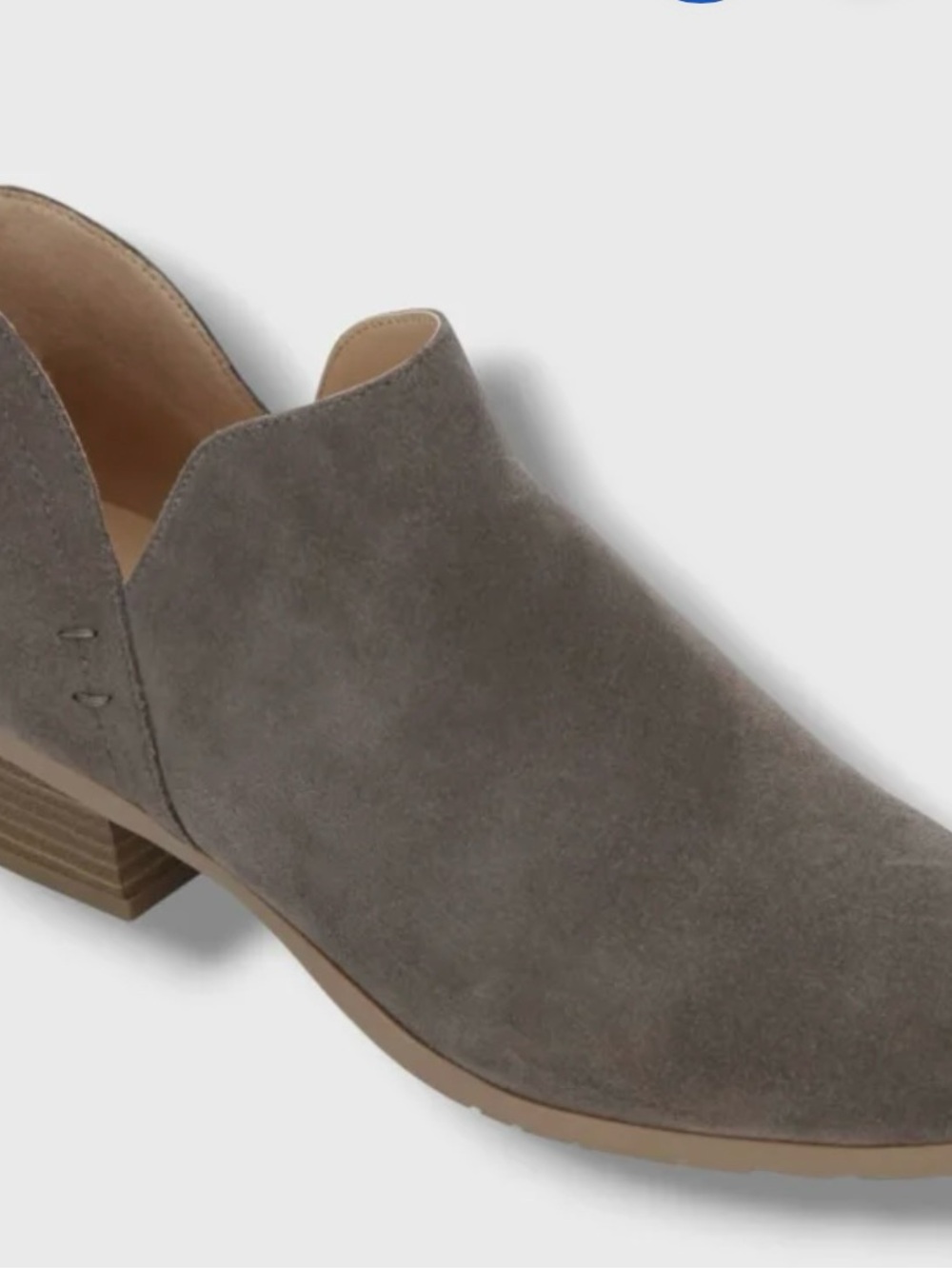 Kenneth Cole Taupe Suede V-Cut Ankle Bootie